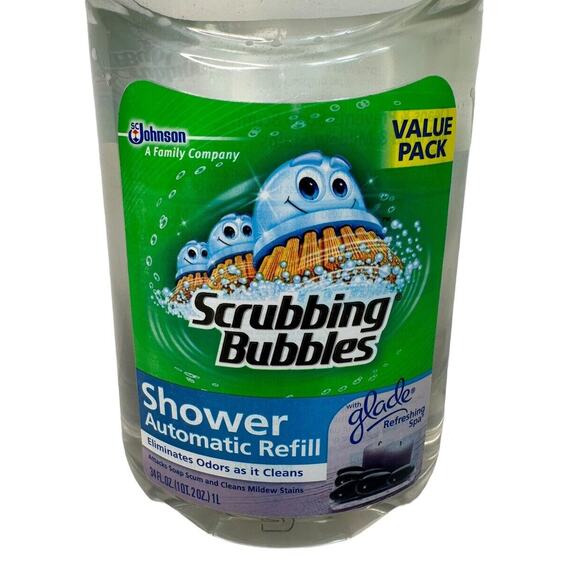 Scrubbing Bubbles Automatic Shower Cleaner Refill Glade Refreshing Spa 34 oz - Picture 2 of 6